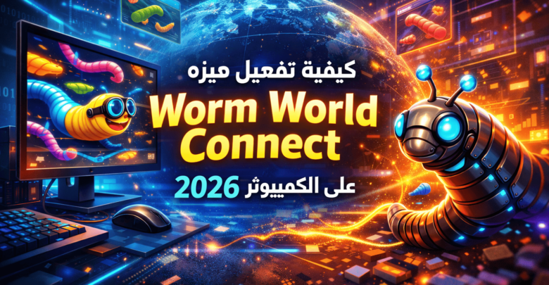 كيفية تفعيل ميزه worm world connect على الكمبيوتر 2026