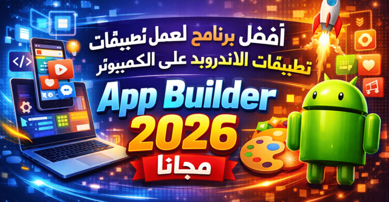 أفضل برنامج لعمل تطبيقات الاندرويد على الكمبيوتر App Builder 2026 مجانا