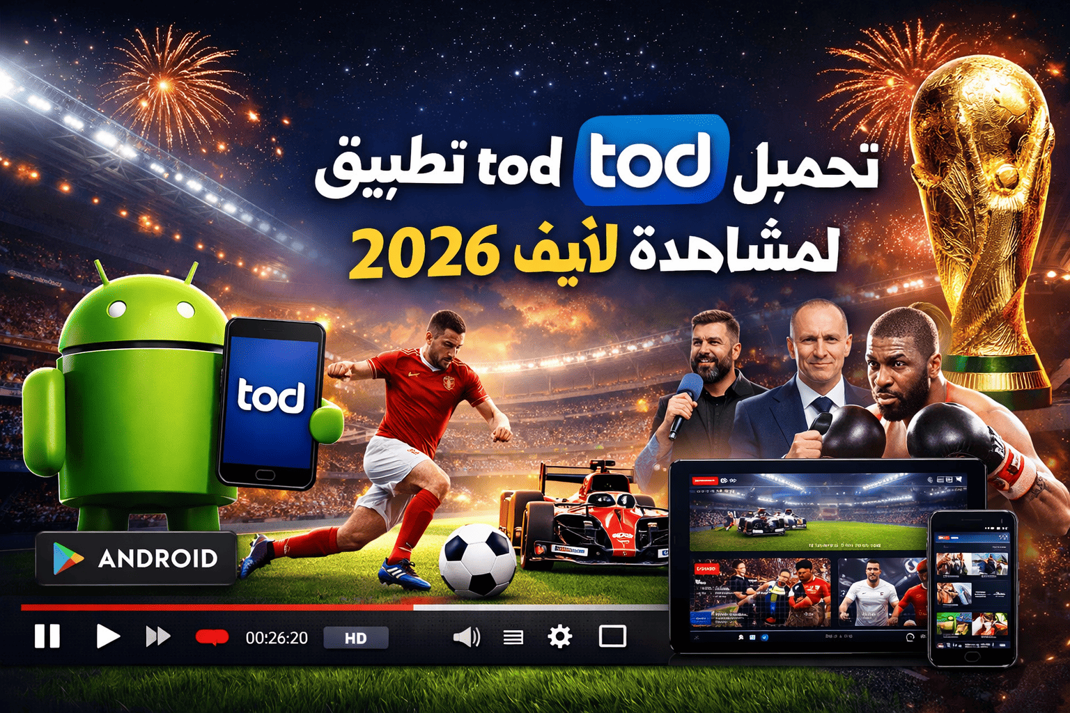 تحميل تطبيق tod للاندرويد لمشاهدة لايف 2026تحميل تطبيق tod للاندرويد لمشاهدة لايف 2026