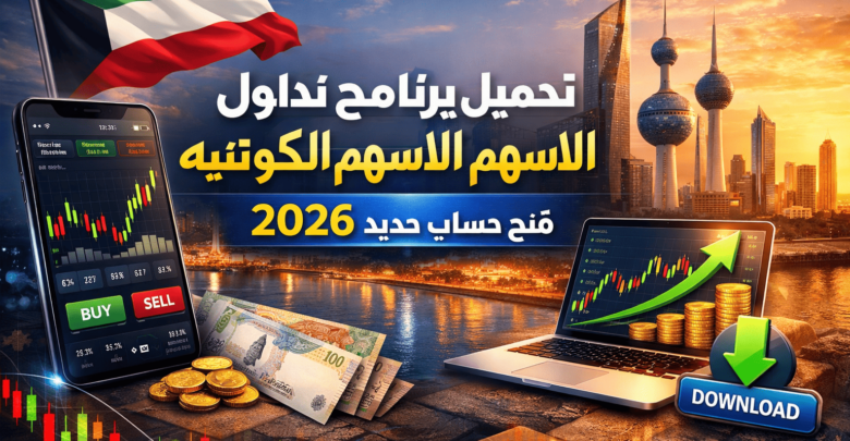 تحميل برنامج تداول الاسهم الكويتيه 2026 فتح حساب جديد