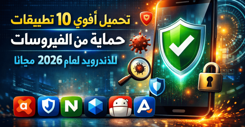 تحميل أقوي 10 تطبيقات حماية من الفيروسات للاندرويد لعام 2026 مجانا