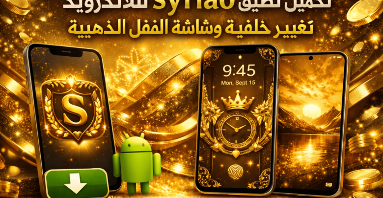 تحميل تطبيق syriao للاندرويد تغيير خلفية وشاشة القفل الذهبية