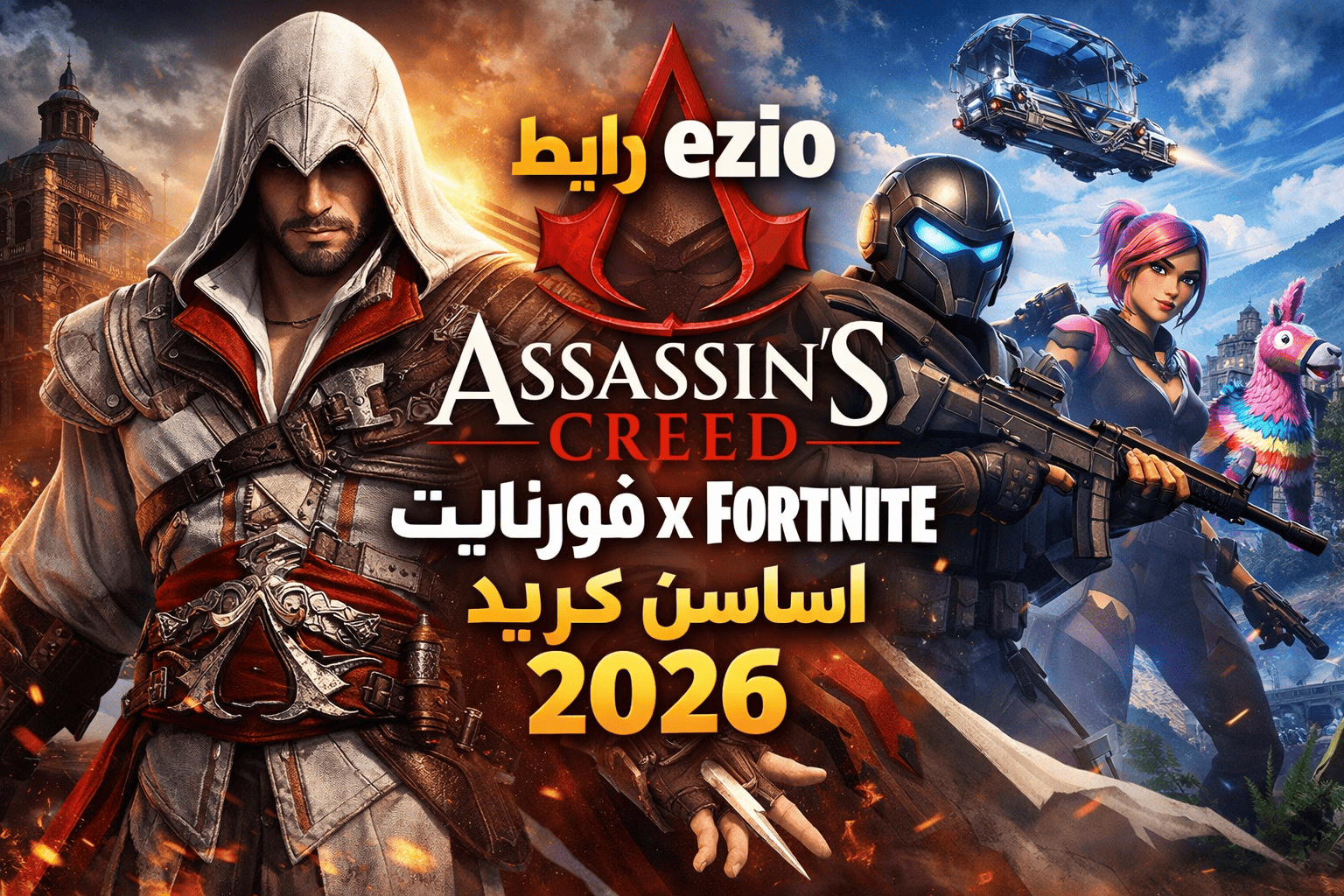 رابط ezio Assassin’s Creed فورتنايت x Fortnite اساسن كريد 2026