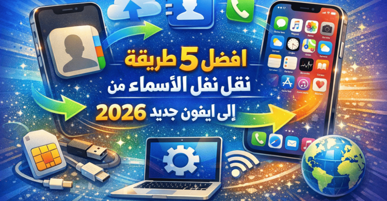 افضل 5 طريقة نقل الاسماء من ايفون الى ايفون جديد 2026